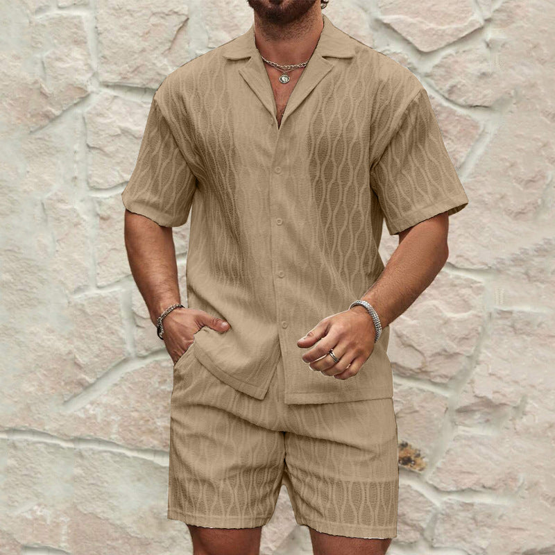 Milky White Two-Piece Summer Set – Short Sleeve Top & Shorts - Sureru
