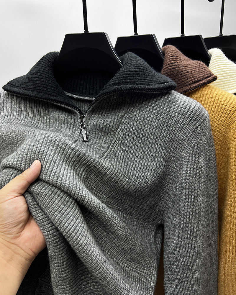 Men’s Wool Blend Slim-Fit Knitted Pullover - Sureru