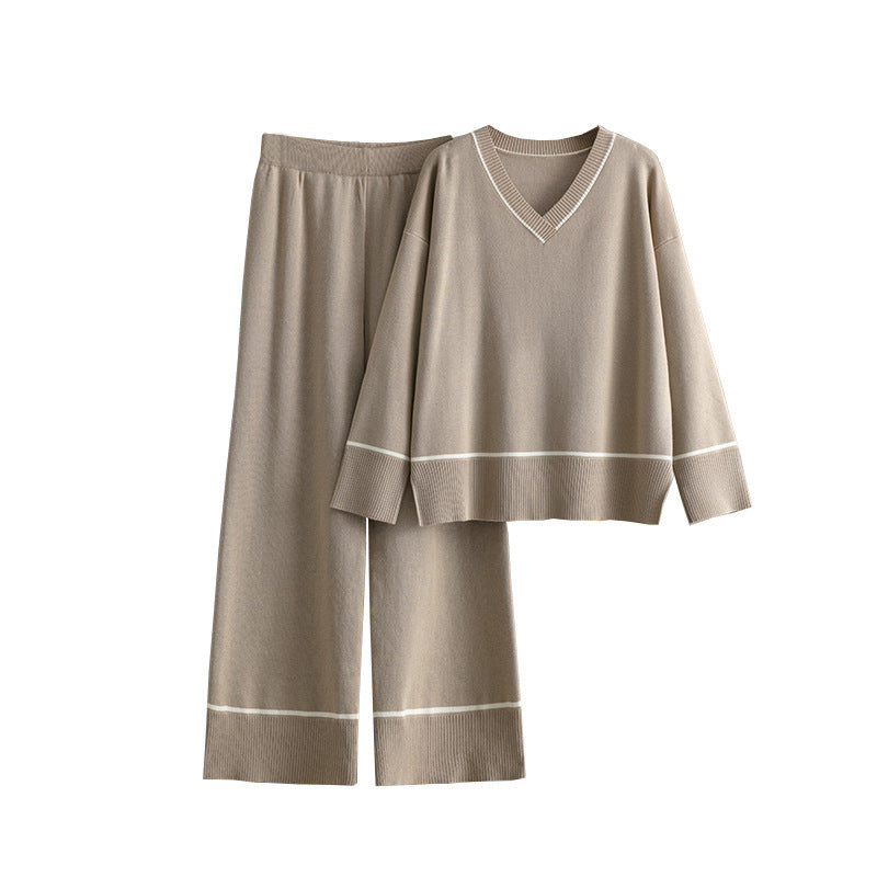 Solid Color Knitted Long-Sleeve Top – Free Size - Sureru