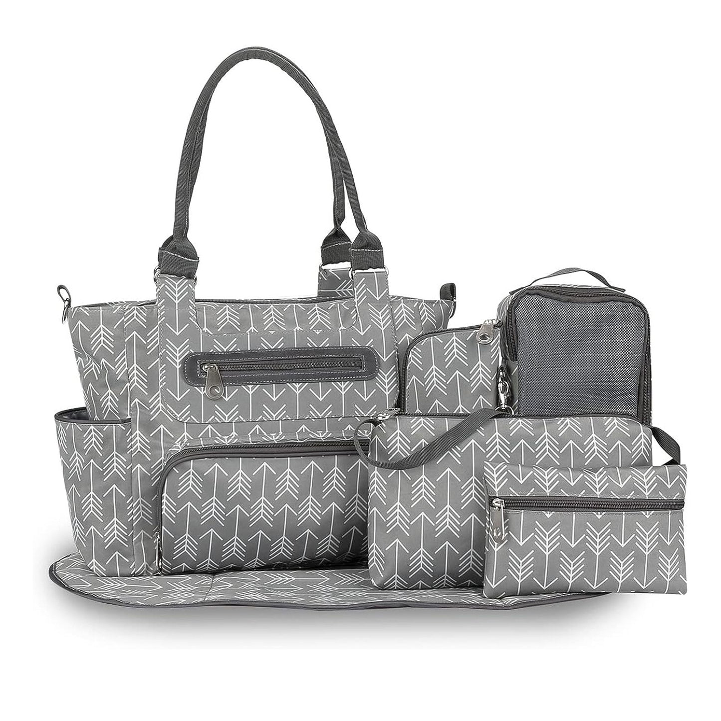 8Pcs Baby Nappy Diaper Bag Set with Accessories - Sureru
