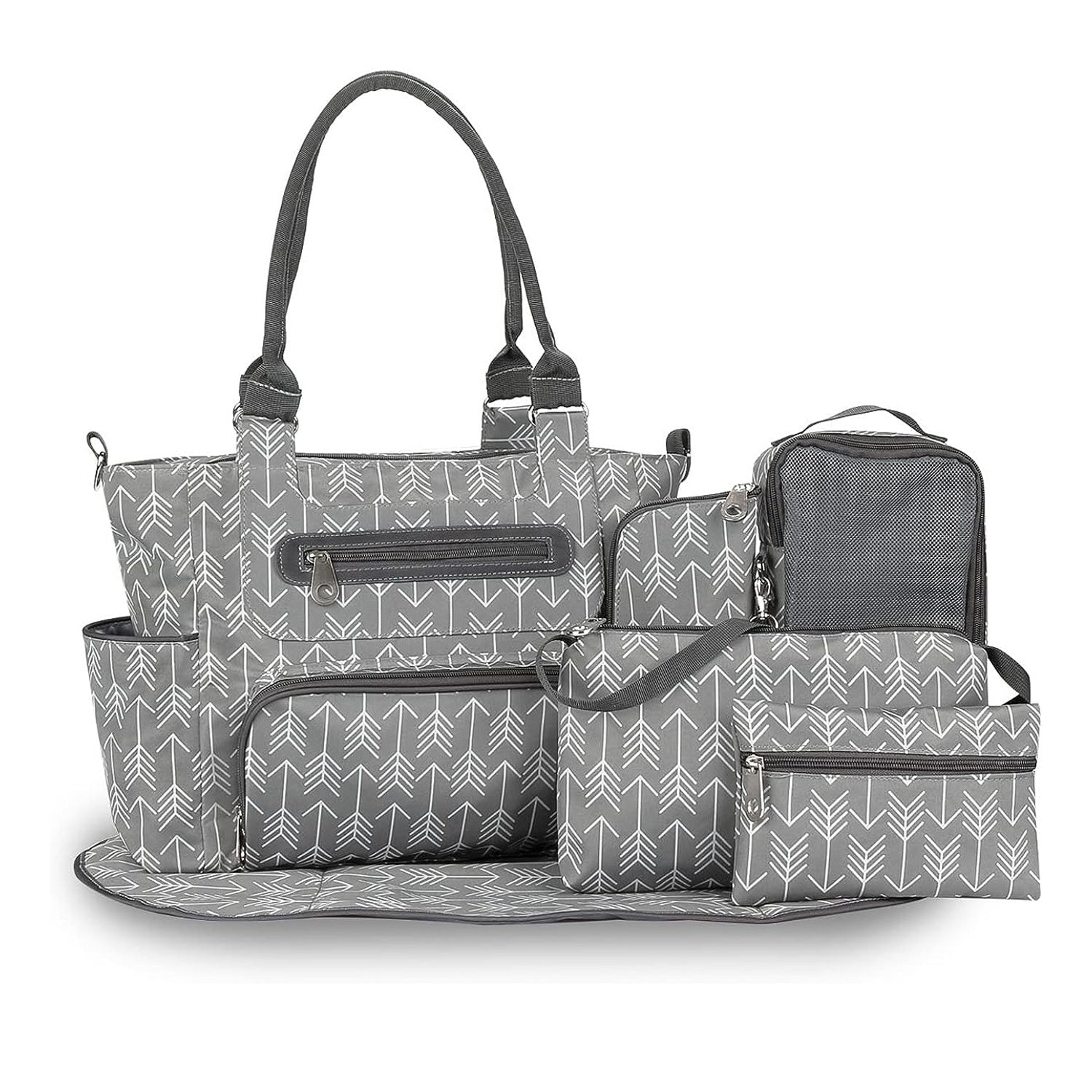 8Pcs Baby Nappy Diaper Bag Set with Accessories - Sureru