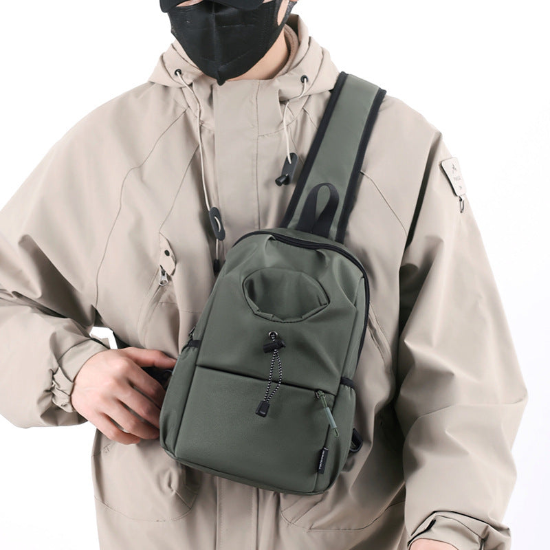 Men's Oxford Cloth Splash-proof Shoulder Crossbody Chest Bag - Sureru