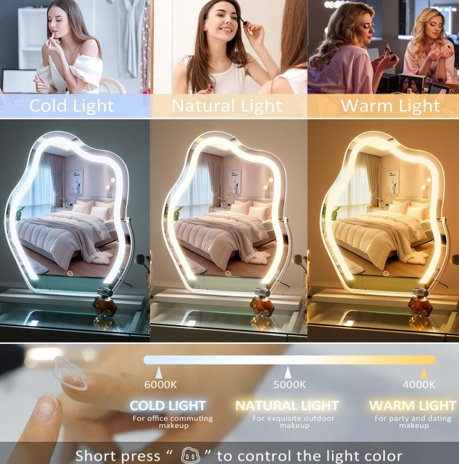 Sureru LED Lighted Vanity Mirror – Adjustable Brightness, 10X Magnification & 360° Rotation - Sureru
