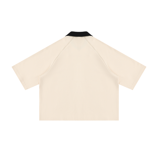 Sureru Cropped Raglan Polo Shirt | Premium Streetwear Cotton Blend Polo