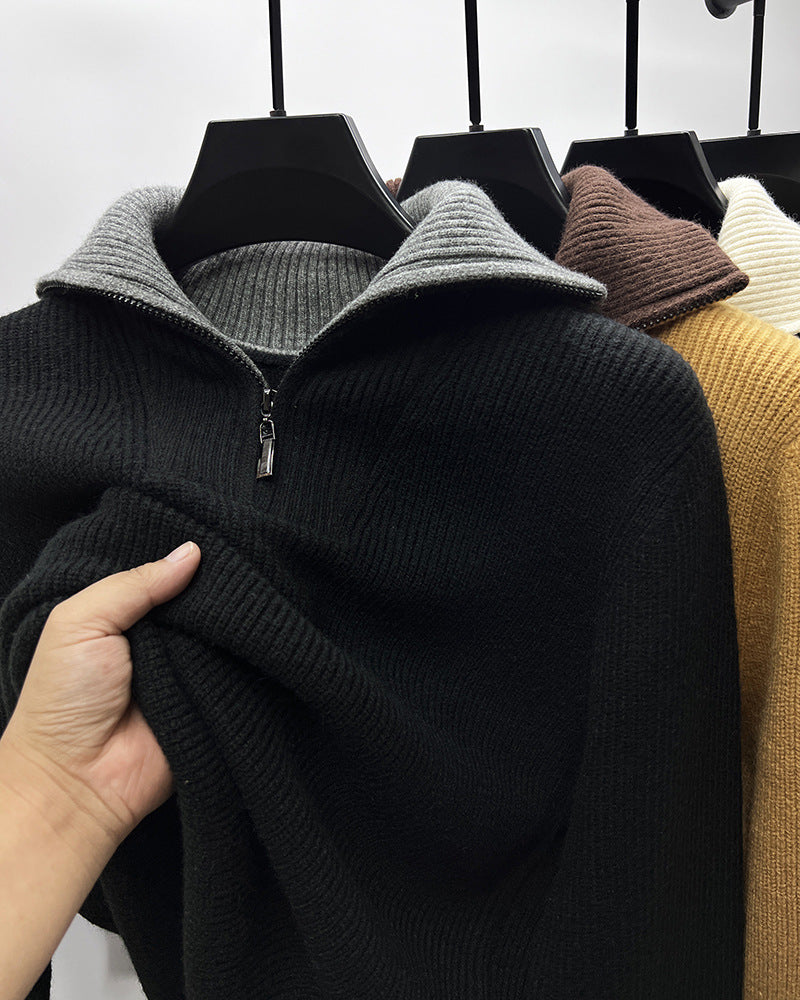 Men’s Wool Blend Slim-Fit Knitted Pullover - Sureru