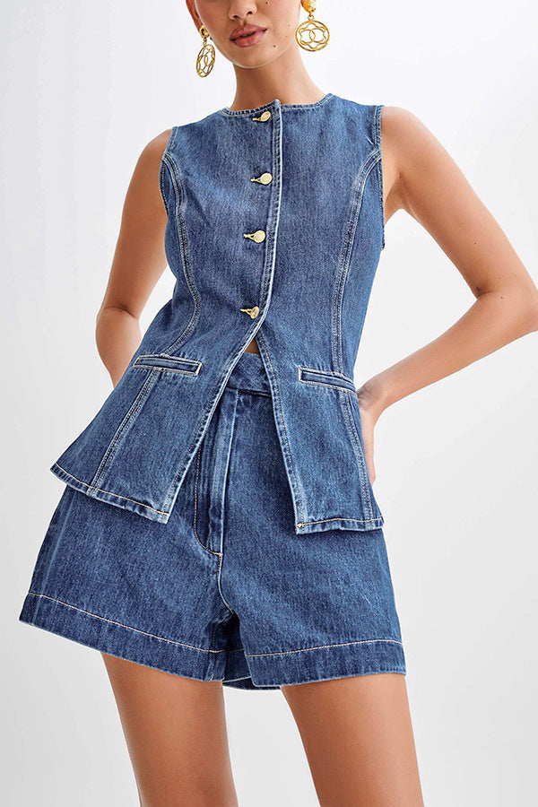 Women’s 2-Piece Casual Set (Top + Shorts) - Sureru