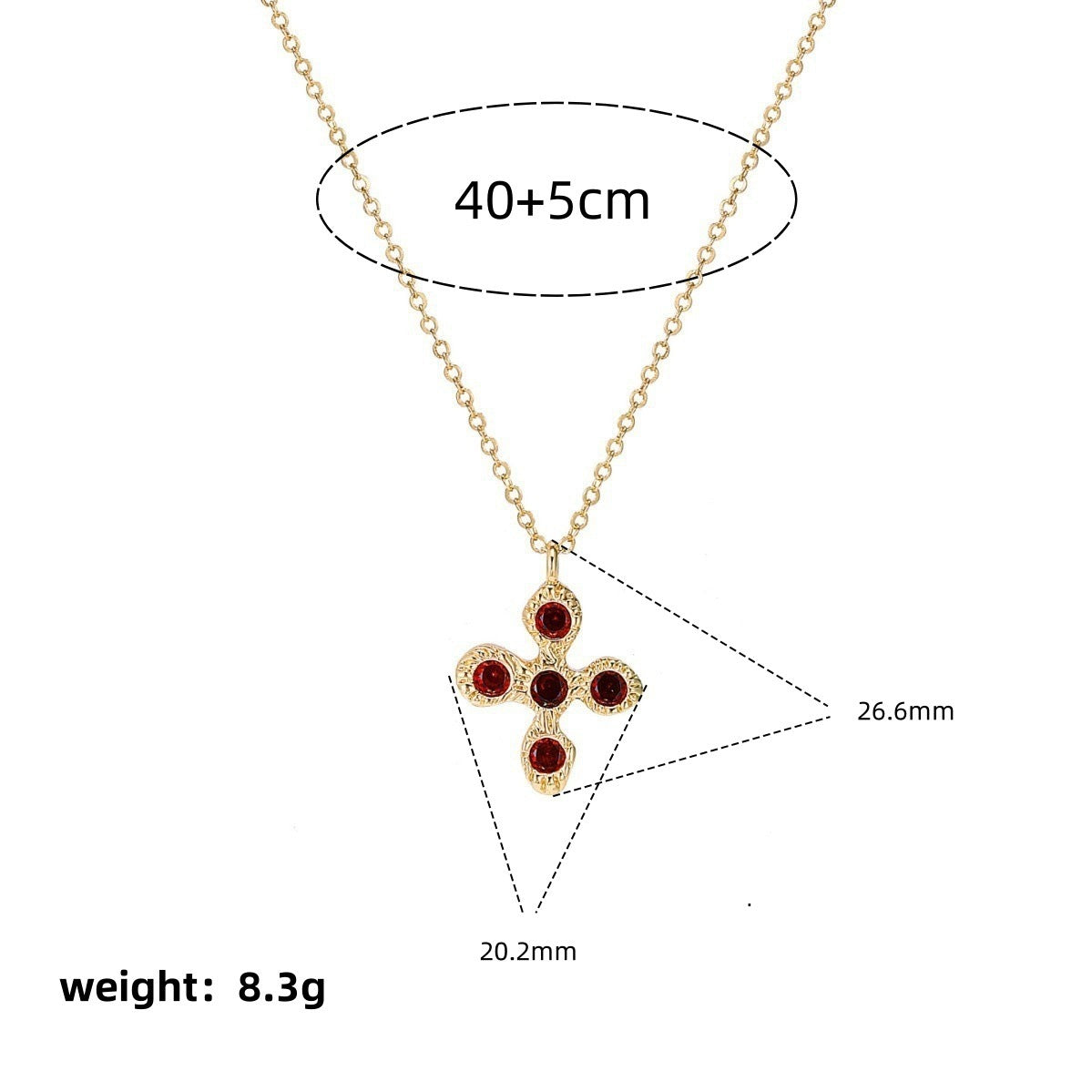 ✨ Light Luxury Floral Cross Pendant Necklace – Delicate Zircon Design - Sureru
