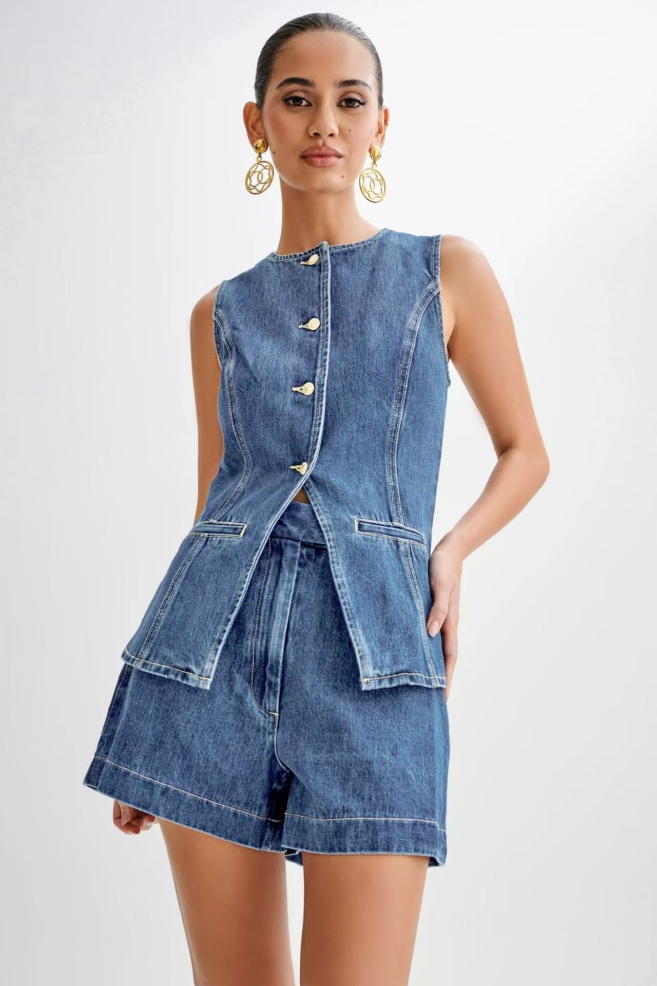 Women’s 2-Piece Casual Set (Top + Shorts) - Sureru