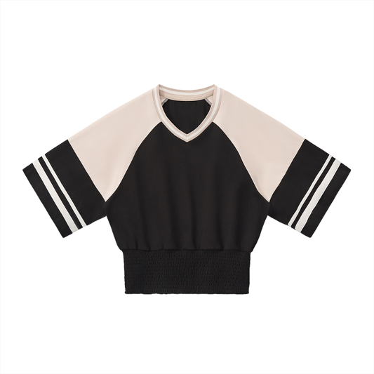 Women's Color Block Ruched T-Shirt