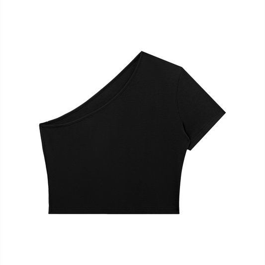 Women's One-Shoulder Crop T-Shirt