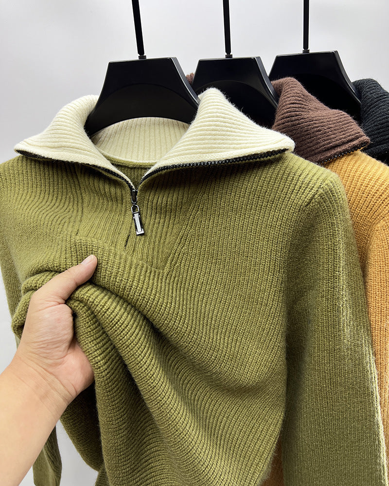 Men’s Wool Blend Slim-Fit Knitted Pullover - Sureru