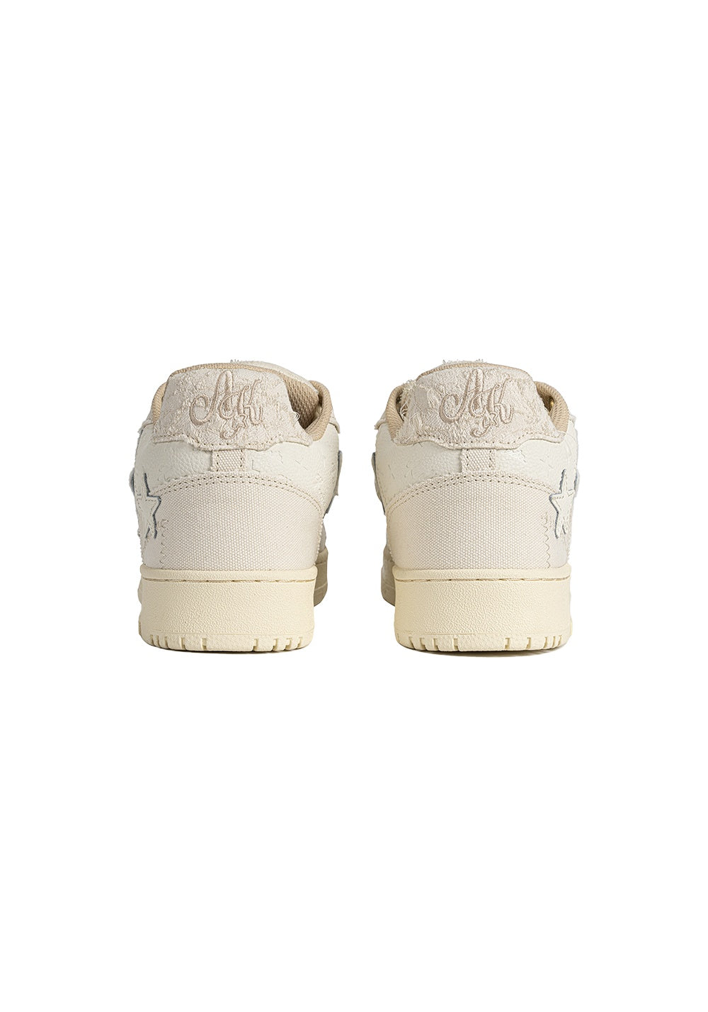 Vintage Beige Lace Jacquard Sneakers with 3D Floral Embroidery & Hemp Rope Laces - Sureru