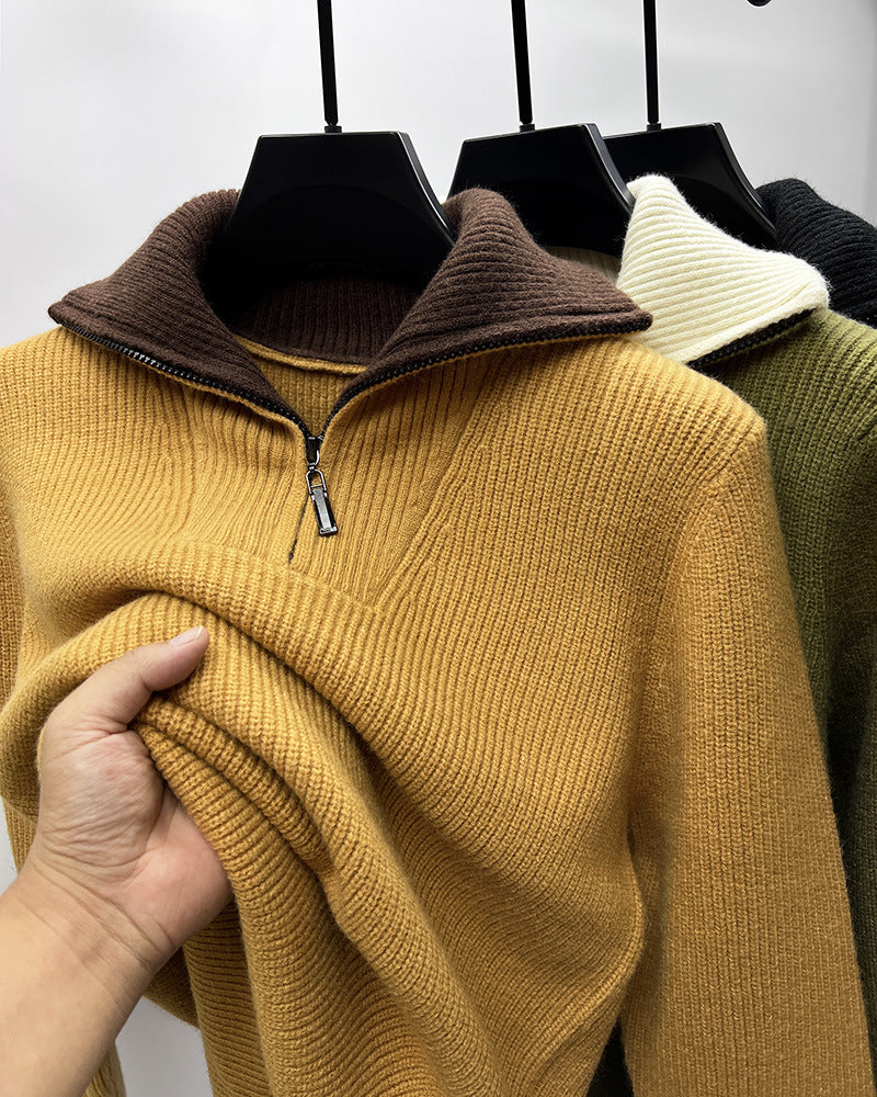 Men’s Wool Blend Slim-Fit Knitted Pullover - Sureru