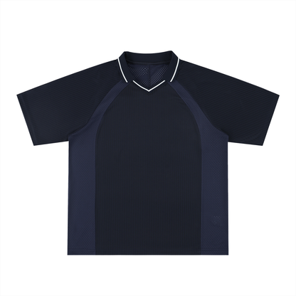 Striped V-Neck Soccer Jersey