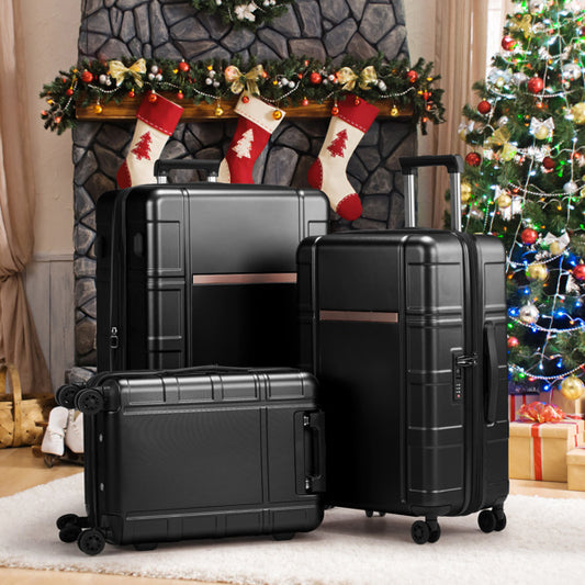 3-Piece Expandable Luggage Set – 20" 24" 28" | TSA Lock | Spinner Wheels | ABS+PC Hard Shell - Sureru