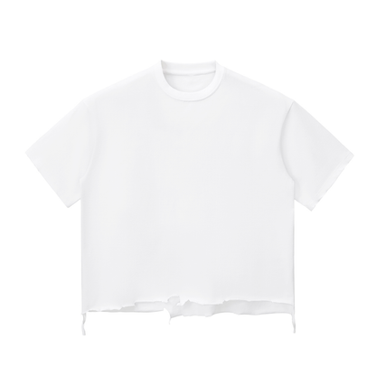 Snow Wash Raw-Hem Boxy T-shirt