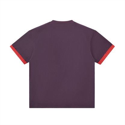Contrast Cuff Cuffed T-Shirt