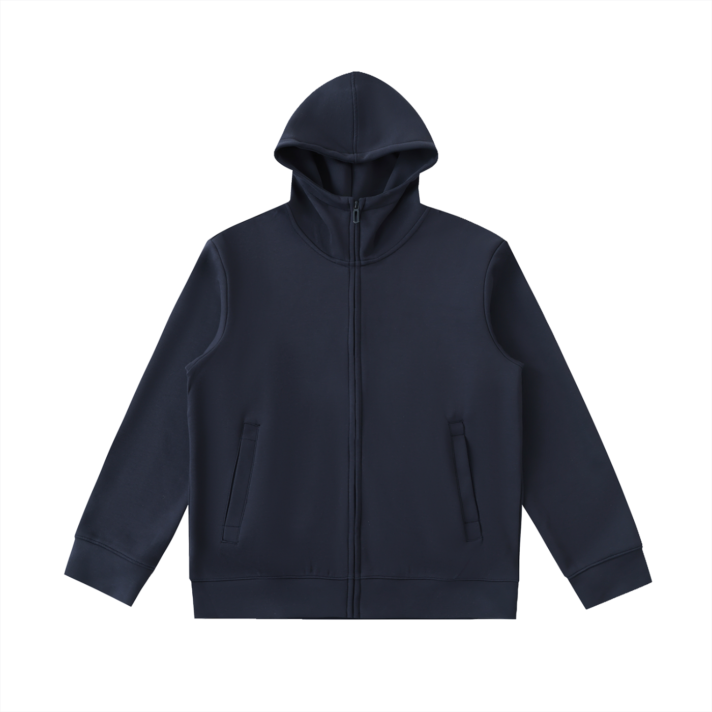 Essential Heavyweight High Neck  Zip-Up Hoodie