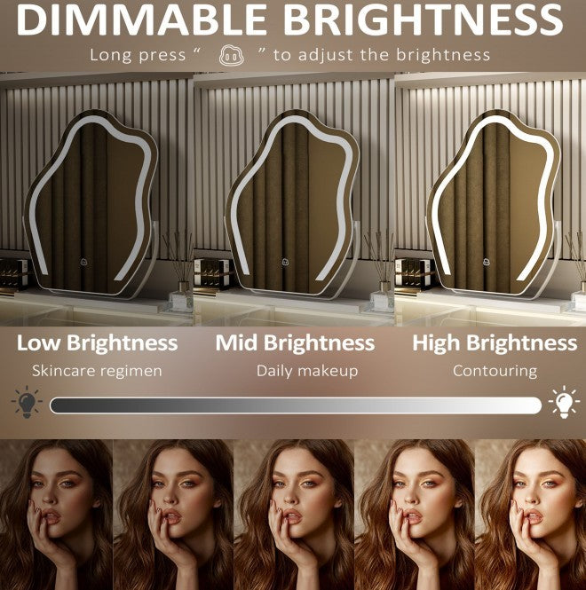 Sureru LED Lighted Vanity Mirror – Adjustable Brightness, 10X Magnification & 360° Rotation - Sureru