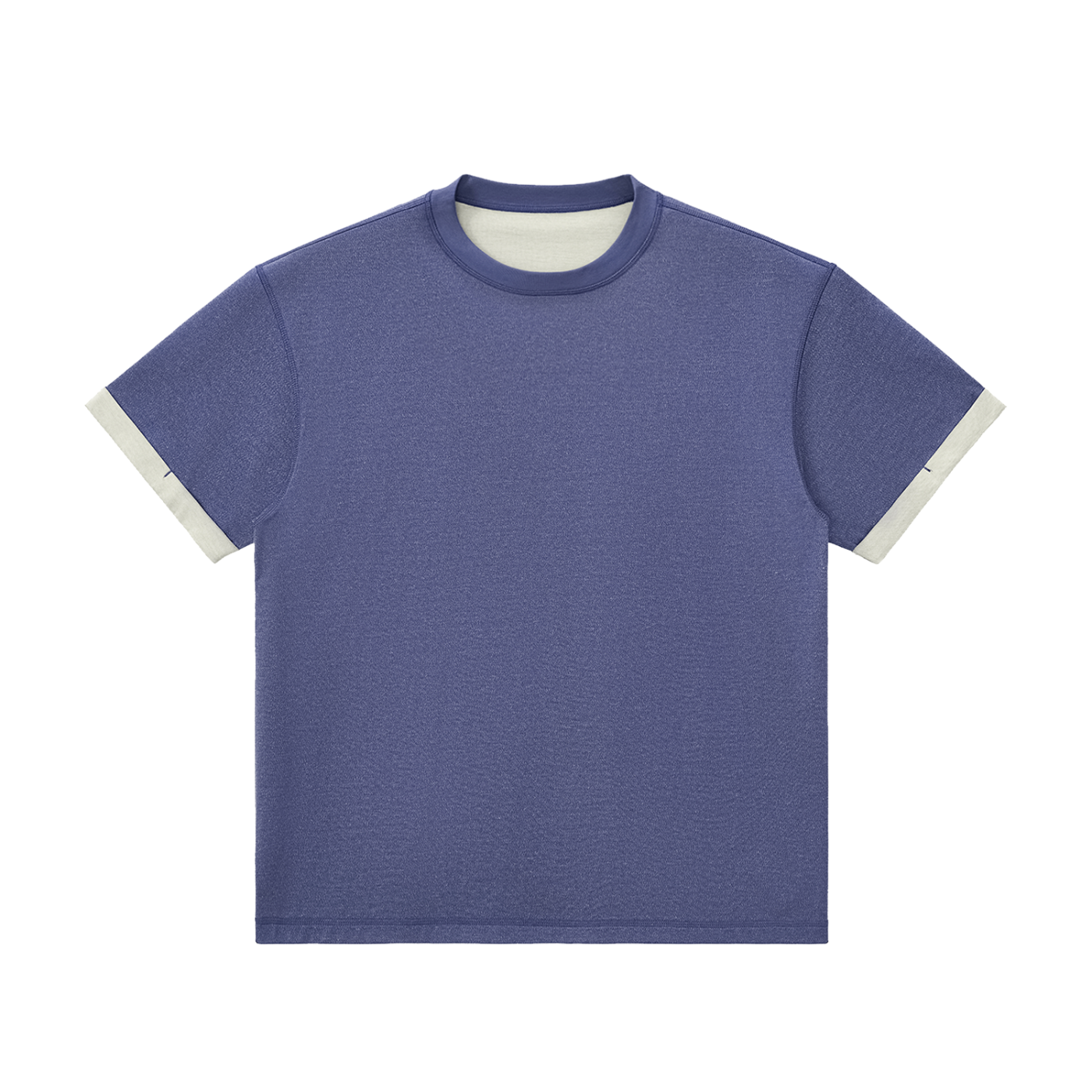 Contrast Cuff Cuffed T-Shirt
