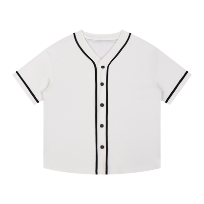Contrast Piped Button-Up Jersey