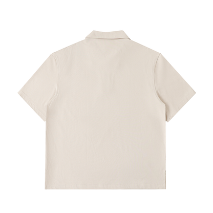 Half-Zip Cotton Polo Shirt