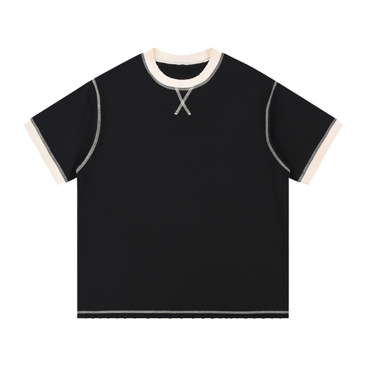 Contrast-Stitched Cotton T-Shirt