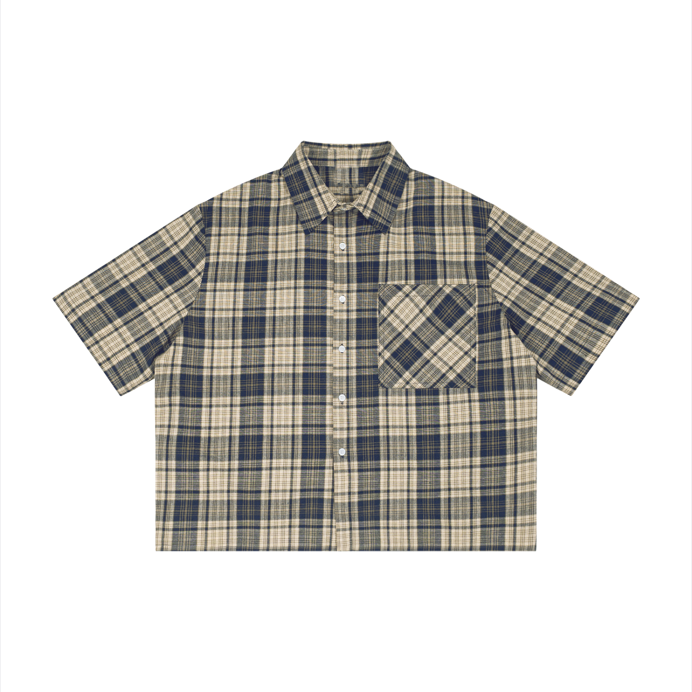 Sureru Square Collar Cotton Shirt – Lightweight Summer Essential