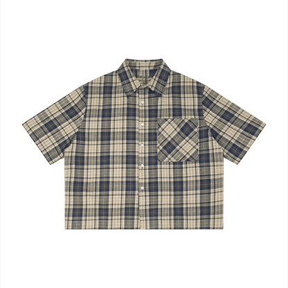 Sureru Square Collar Cotton Shirt – Lightweight Summer Essential