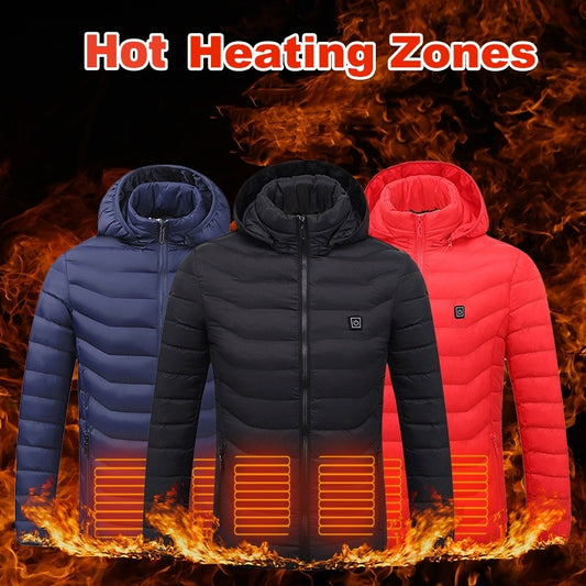 Men’s USB Heated Jacket – Electric Thermal Winter Coat