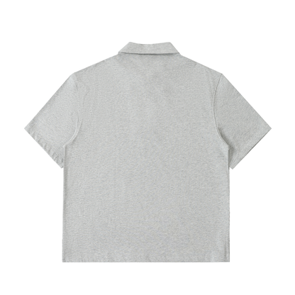 Half-Zip Cotton Polo Shirt
