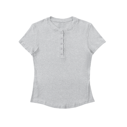 Modal Bodycon Henley Shirt