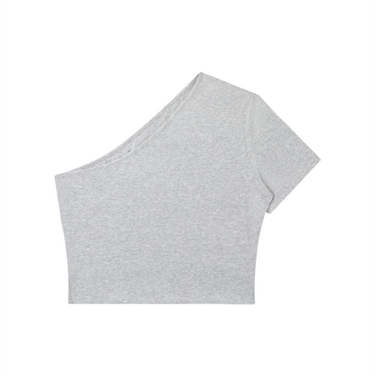 Women's One-Shoulder Crop T-Shirt
