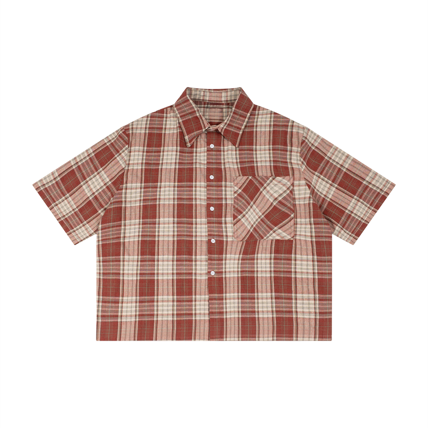 Sureru Square Collar Cotton Shirt – Lightweight Summer Essential