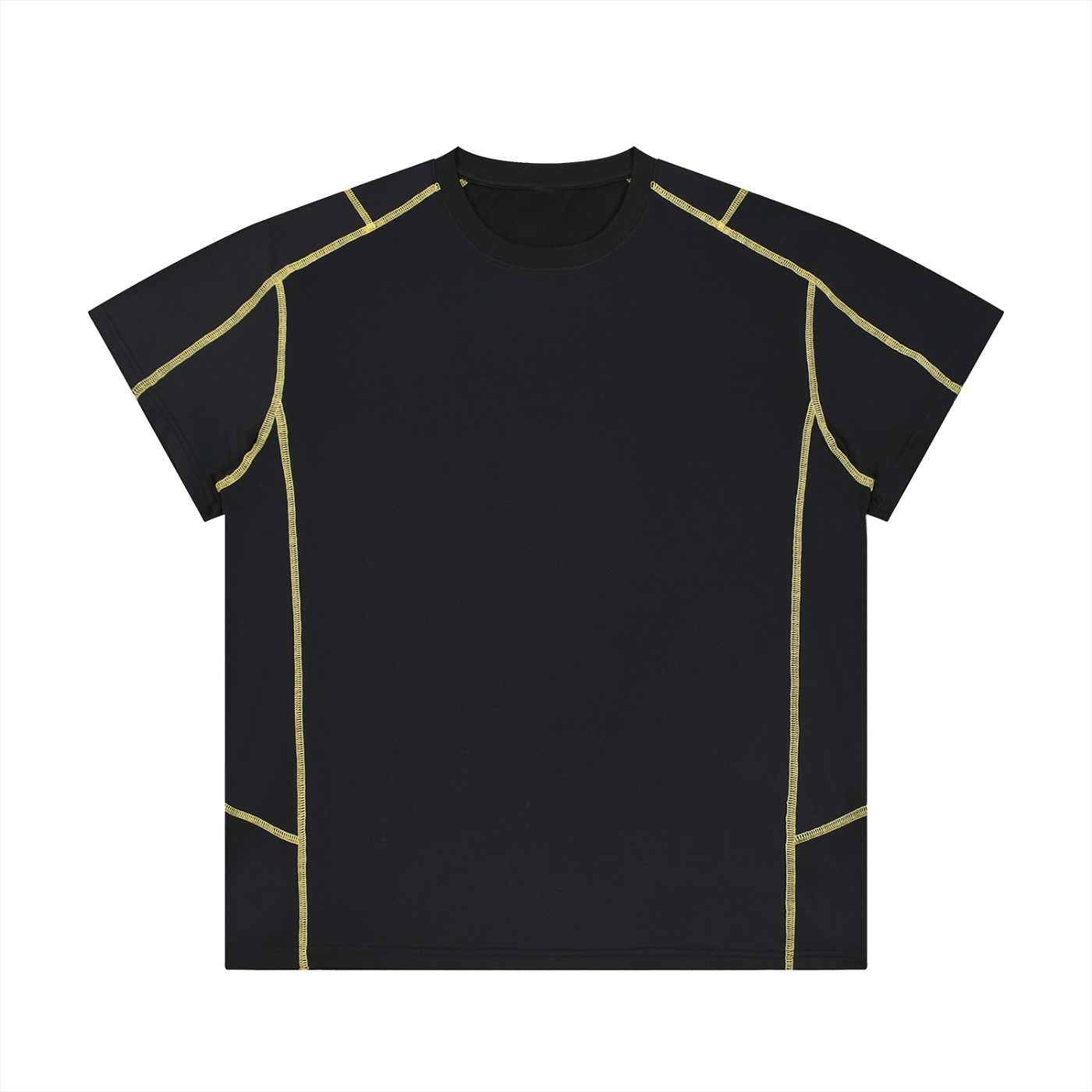 Unisex Contrast Stitch  Regular Fit T-Shirt