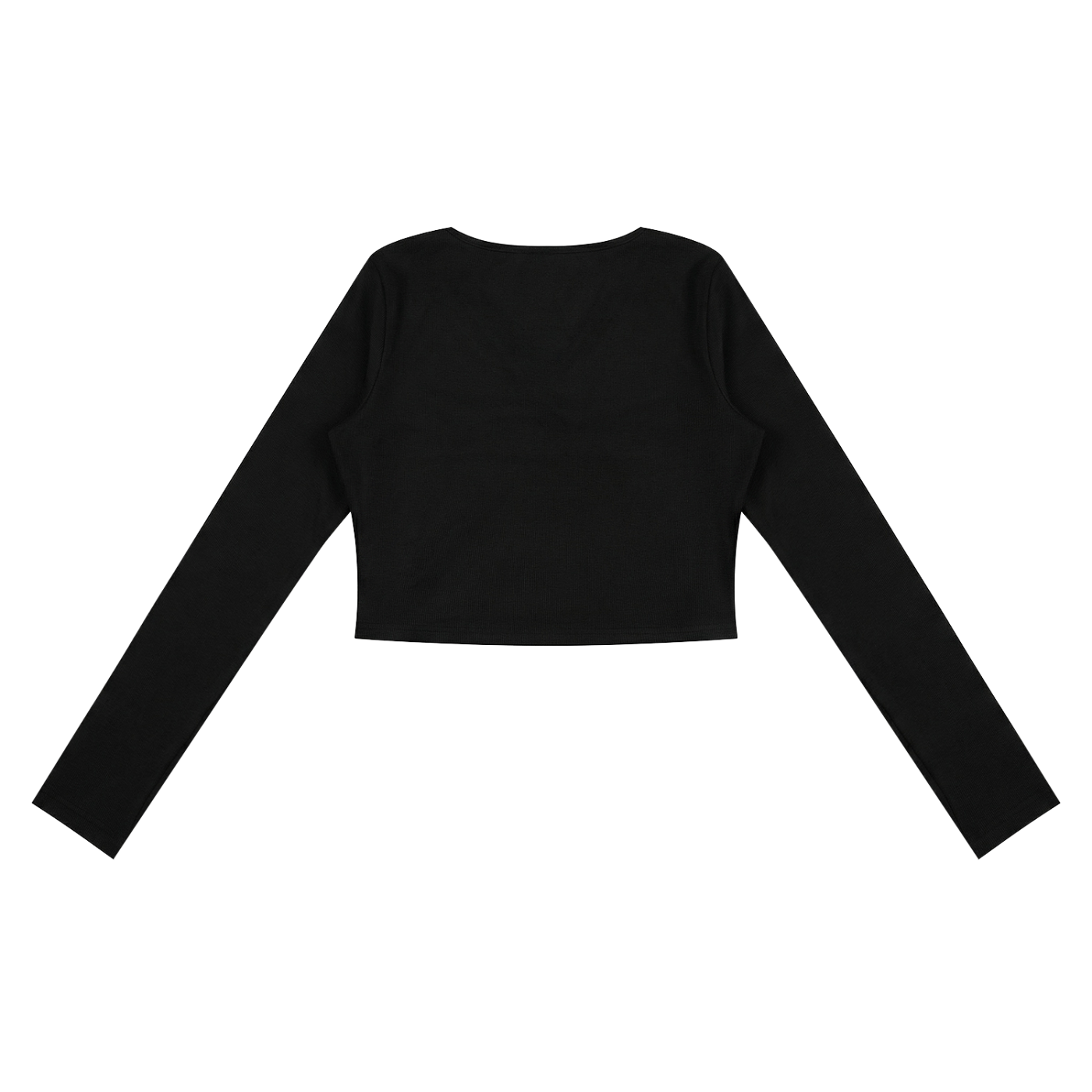 Women's Ruched Long Sleeve Crop T-Shirt
