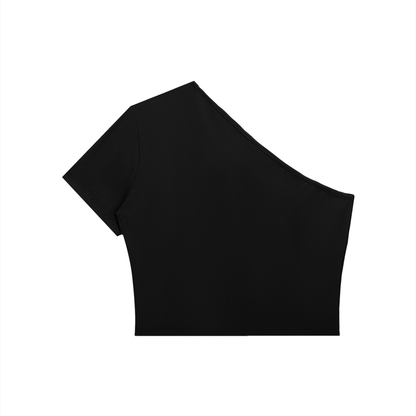 Women's One-Shoulder Crop T-Shirt