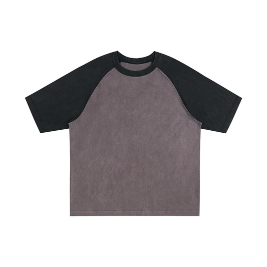 Color-Blocked Raglan Sleeve T-Shirt