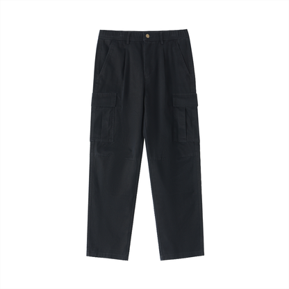Cotton Elastic-Waist Cargo Pants