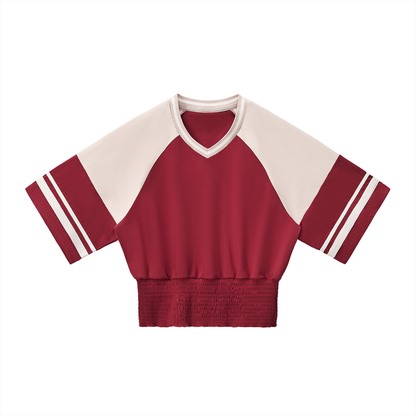 Women's Color Block Ruched T-Shirt