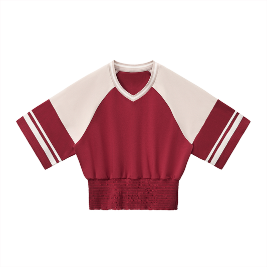 Women's Color Block Ruched T-Shirt