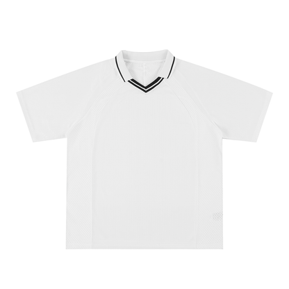 Striped V-Neck Soccer Jersey