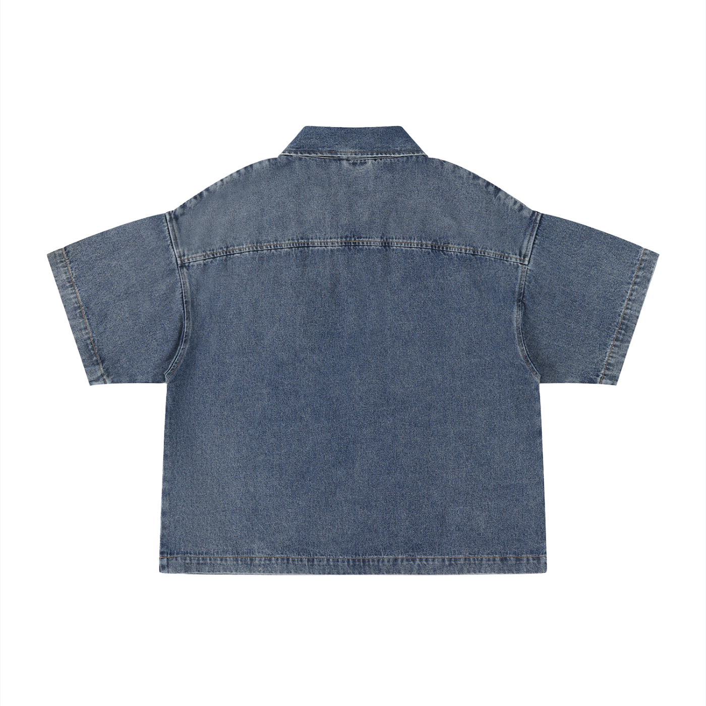 Sureru Vintage Washed Cropped Denim Jacket – Oversized Streetwear Layer