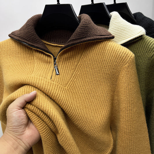 Men’s Wool Blend Slim-Fit Knitted Pullover - Sureru