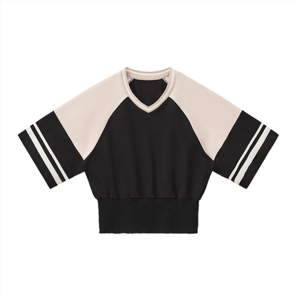 Women's Color Block Ruched T-Shirt