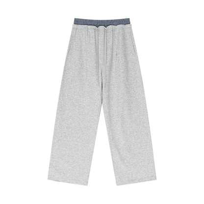 Plaid Contrast Waist Pants
