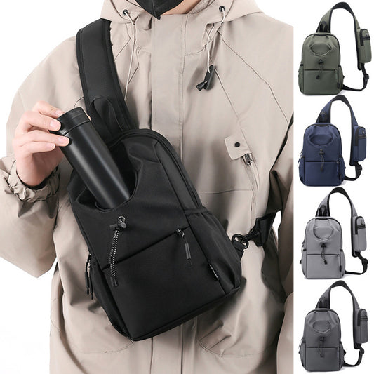 Men's Oxford Cloth Splash-proof Shoulder Crossbody Chest Bag - Sureru