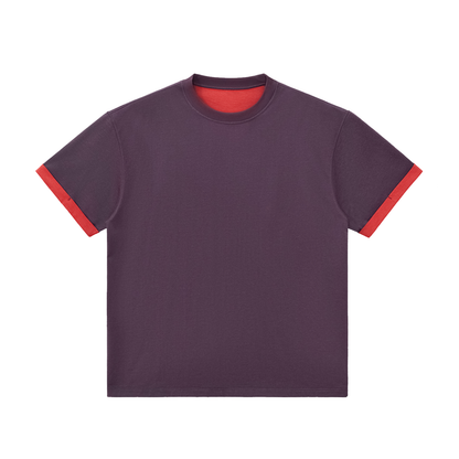 Contrast Cuff Cuffed T-Shirt