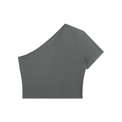 Women's One-Shoulder Crop T-Shirt