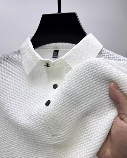 Men’s Business Casual Polo Shirt – Short Sleeve Lapel T-Shirt - Sureru